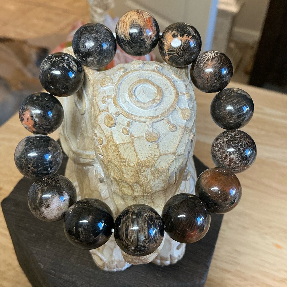 Black Coral Jade 15mm